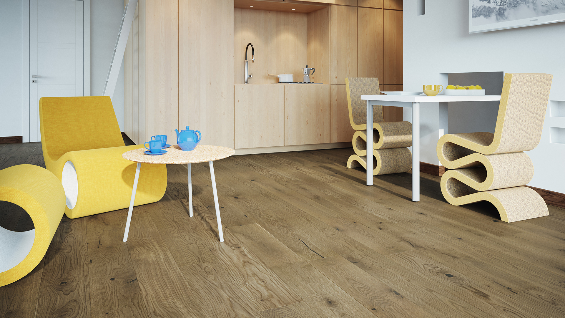 Паркетная доска Barlinek Grande&Вкусы жизни Дуб Toffee Кантри масло, браш, фаска 5G 2200х180х14 мм (2,77 м2/упак)